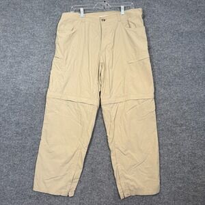 ExOfficio Convertible Cargo Pants Mens 38x30 Beige Insect Shield Hiking Fishing